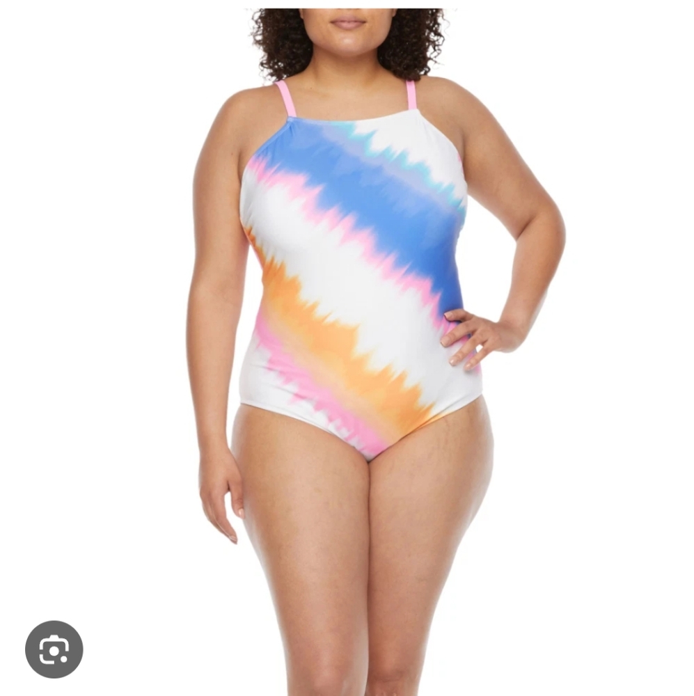 Decree Multicolor Tie-Dye One Piece Swimsuit With Pads